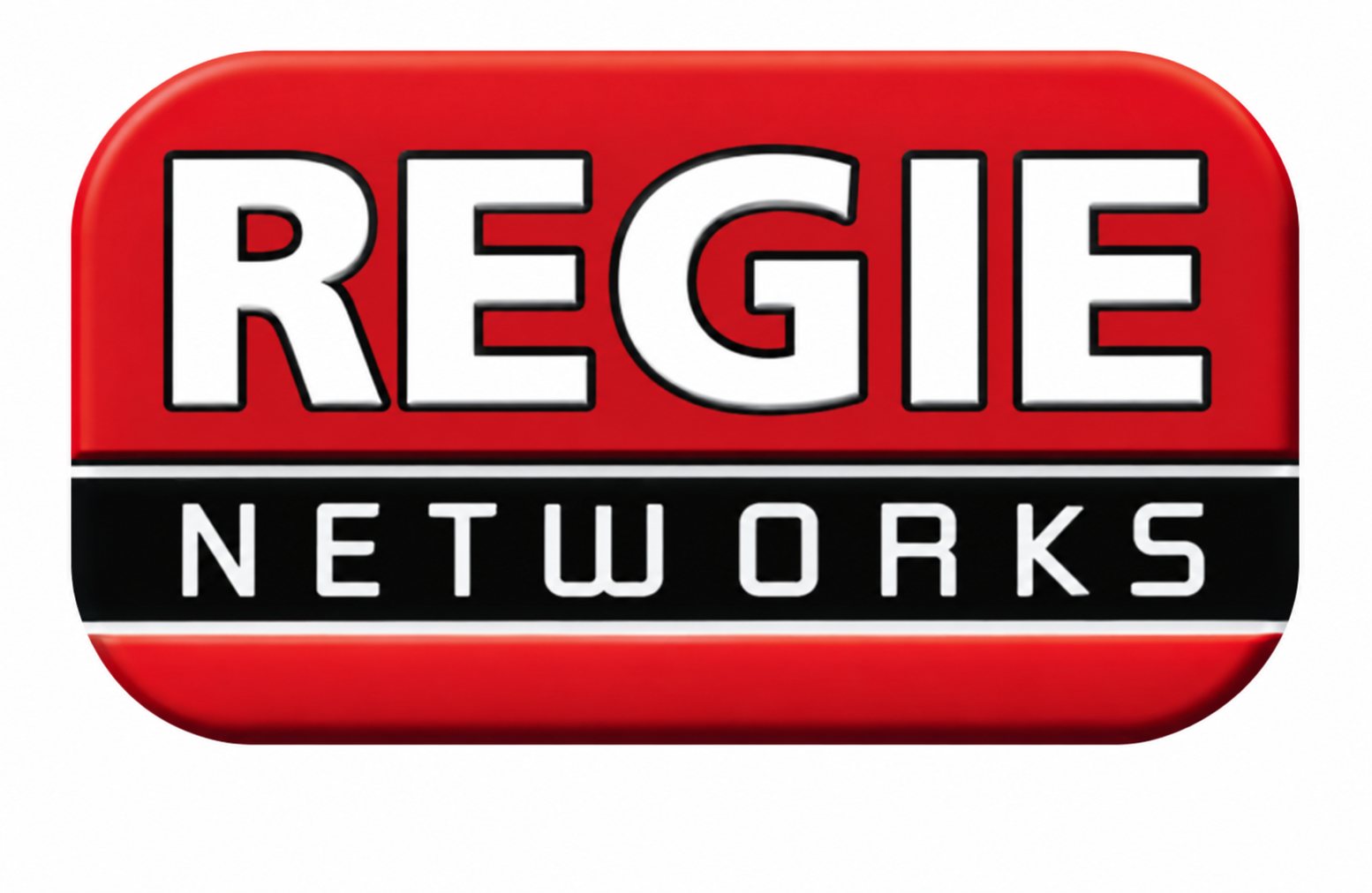 Logo rouge et noir de l'entreprise Regie Networks